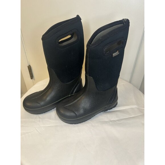 Classic High Bogs Waterproof Rain And Snow Boots Youth Size 1 Black -30 Degrees - Picture 2 of 3